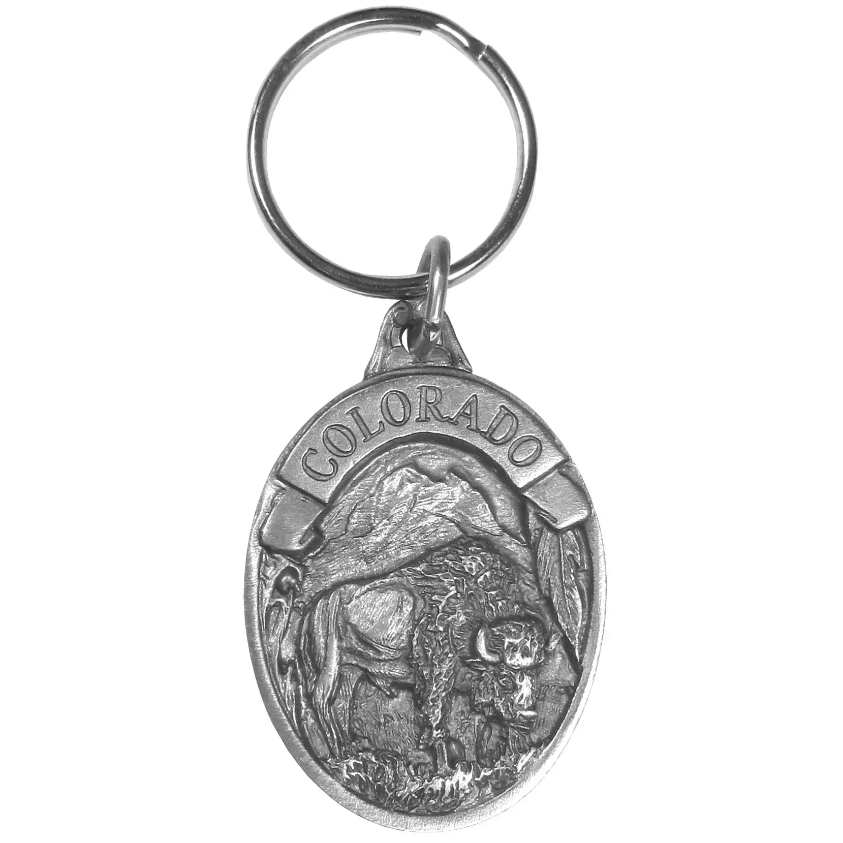Colorado Bison Antiqued Keyring - Siskiyou Originals - Flyclothing LLC