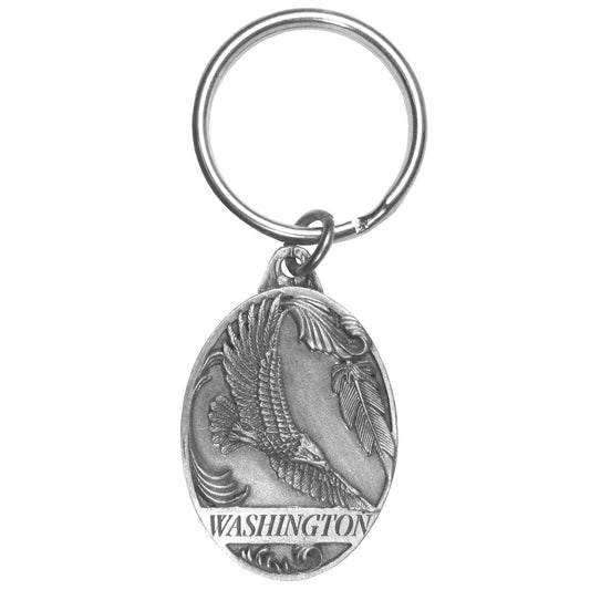 Washington Eagle Antiqued Keyring - Siskiyou Originals - Flyclothing LLC