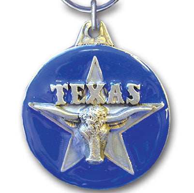 Texas Metal Key Chain with Enameled Details - Siskiyou Originals - Flyclothing LLC