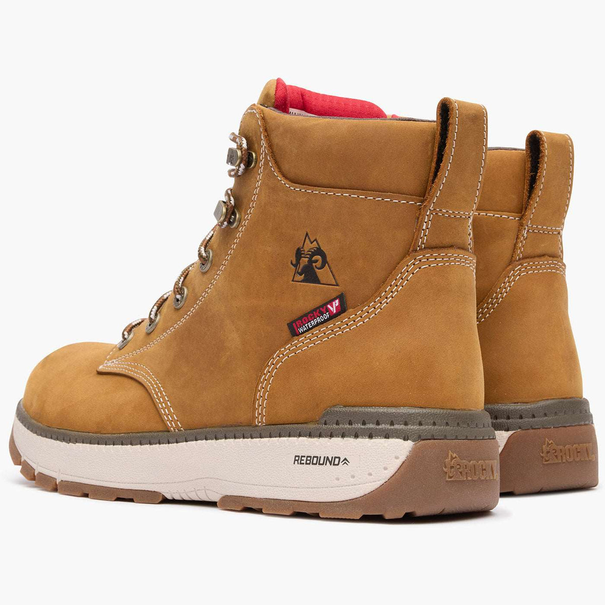 Rocky Rebound Wedge Waterproof Composite Toe Work Boot Brown - Rocky Boots - Flyclothing LLC