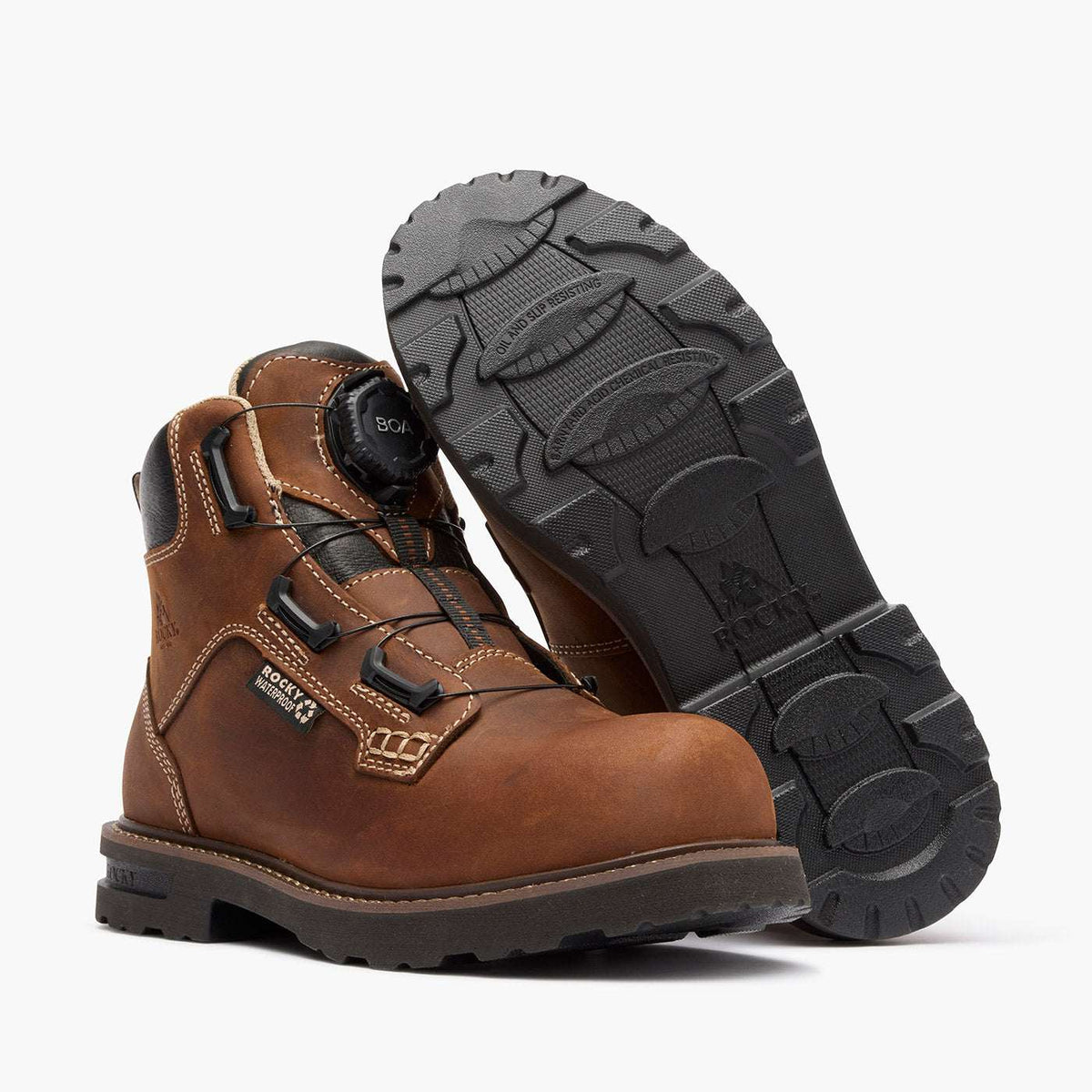 Rocky Women's Grindstone XTR BOA Composite Toe Work Boot Brown - Rocky Boots - Flyclothing LLC