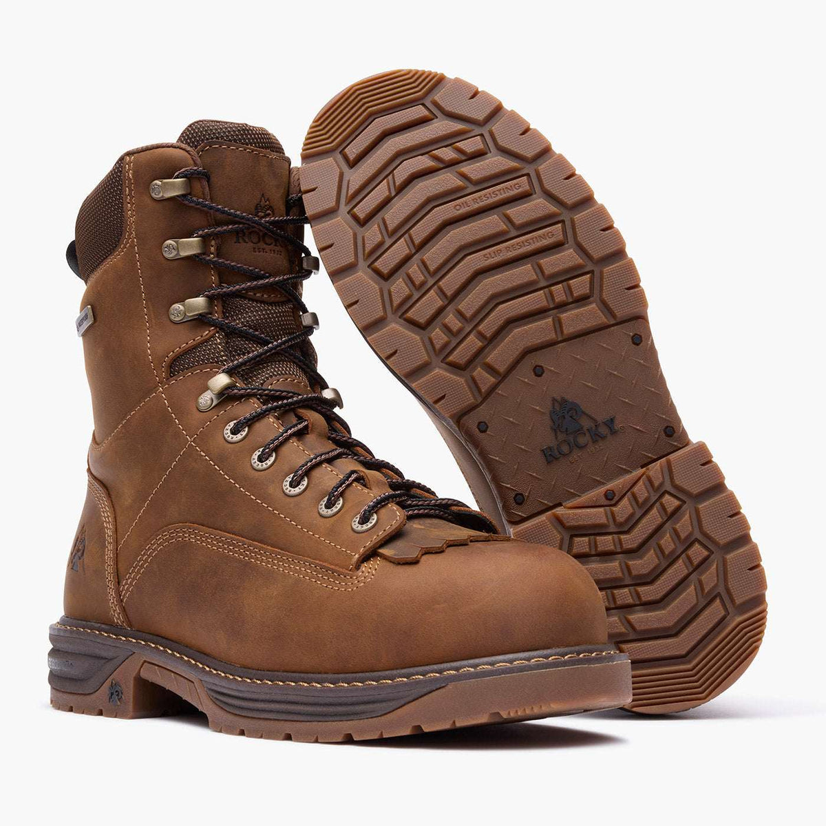 Rocky IronClad Legend Composite Toe Work Boot Brown RKK0528 - Rocky Boots - Flyclothing LLC