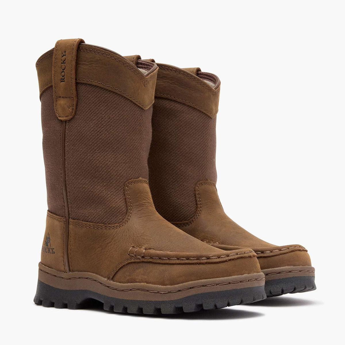 Rocky Outback LTE Kids’ Pull-On Outdoor Boot Brown - Rocky Boots - Flyclothing LLC