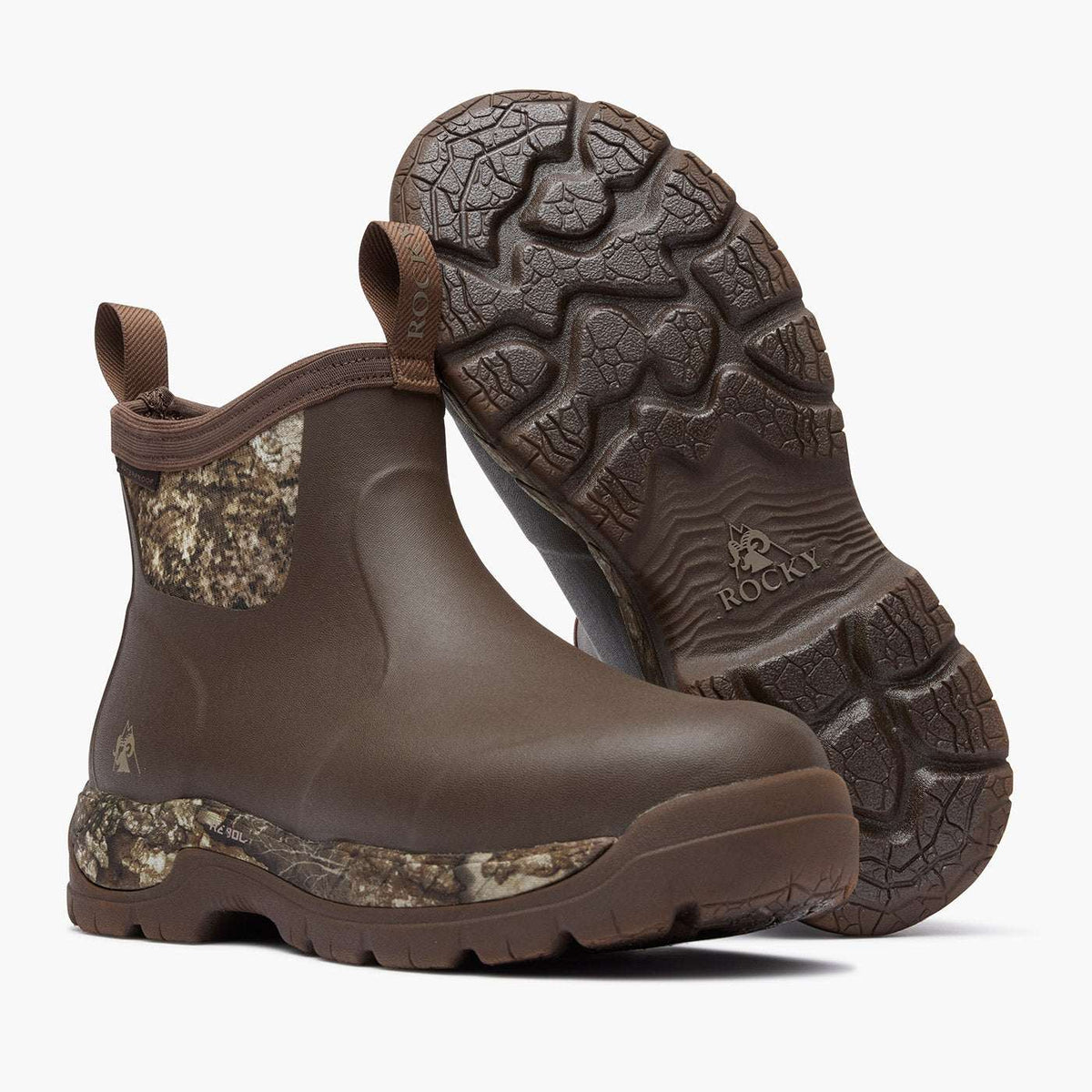 Rocky Big Cypress Rubber Waterproof Outdoor Boot Brown Realtree Apx - Rocky Boots - Flyclothing LLC