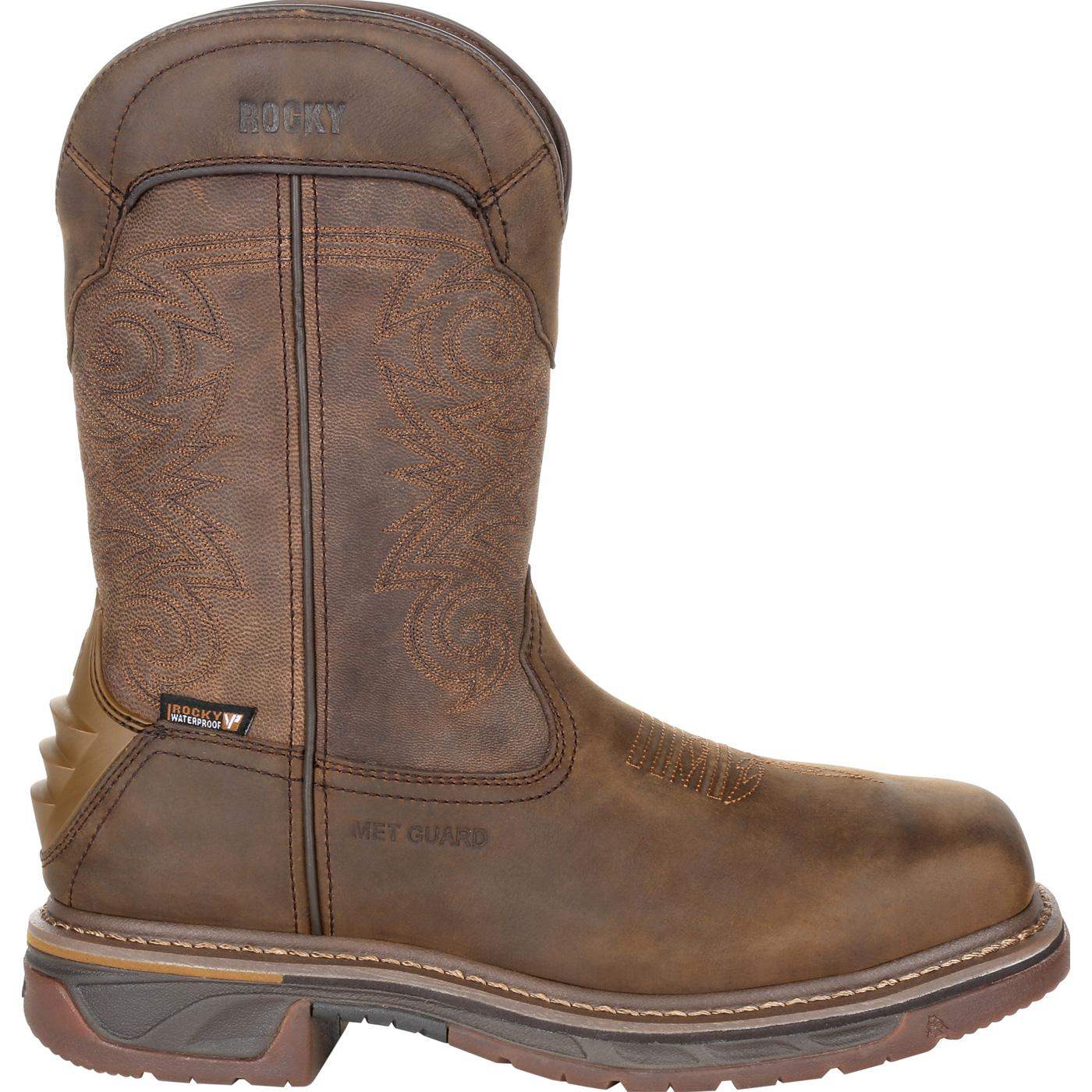 Rocky Square Toe Internal Met Guard Western Boot with TPU Heel Counter - Rocky Boots - Flyclothing LLC