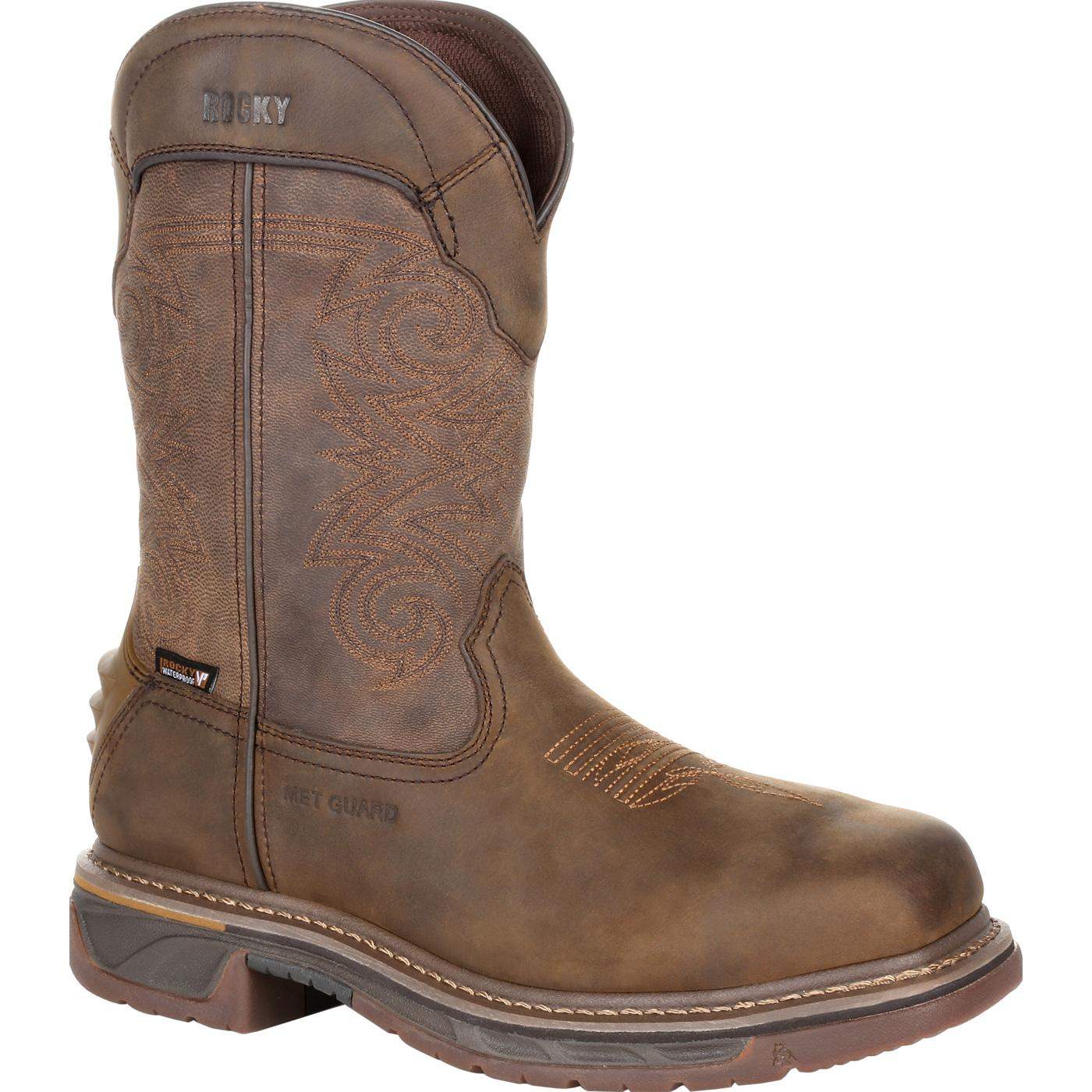 Rocky Square Toe Internal Met Guard Western Boot with TPU Heel Counter - Rocky Boots - Flyclothing LLC