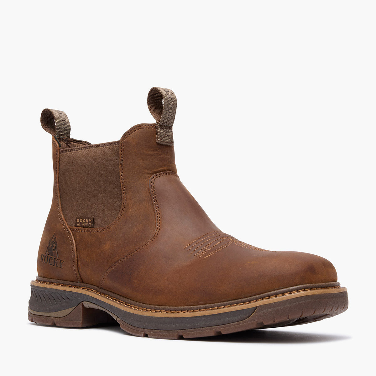 Rocky Ride LTE Waterproof Chelsea Brown - Rocky Boots - Flyclothing LLC