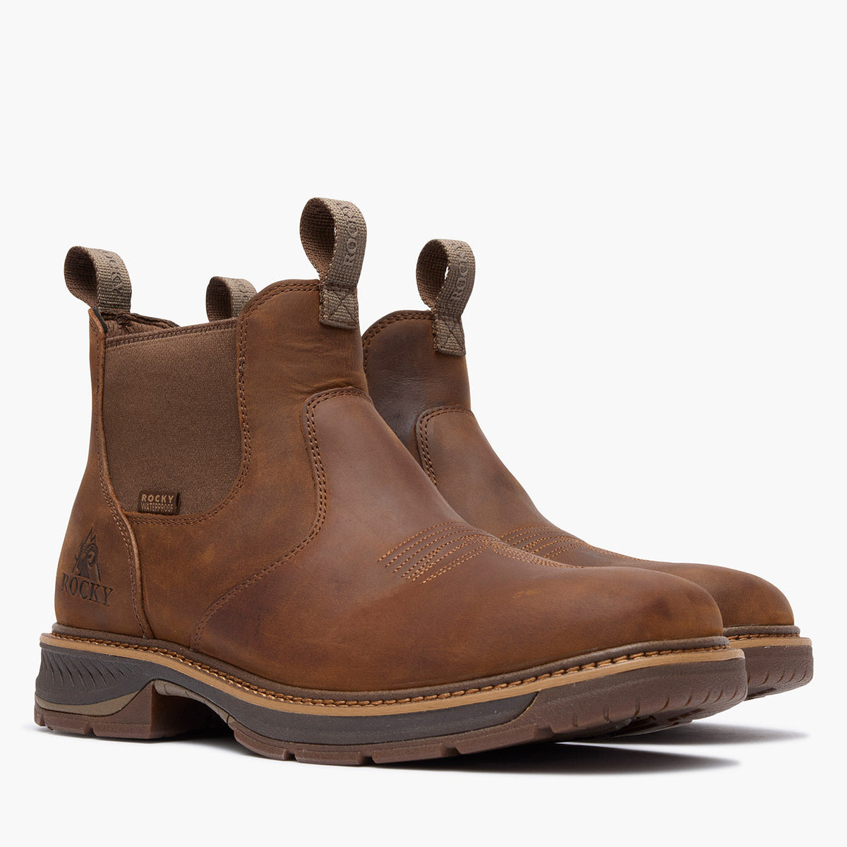 Rocky Ride LTE Waterproof Chelsea Brown - Rocky Boots - Flyclothing LLC