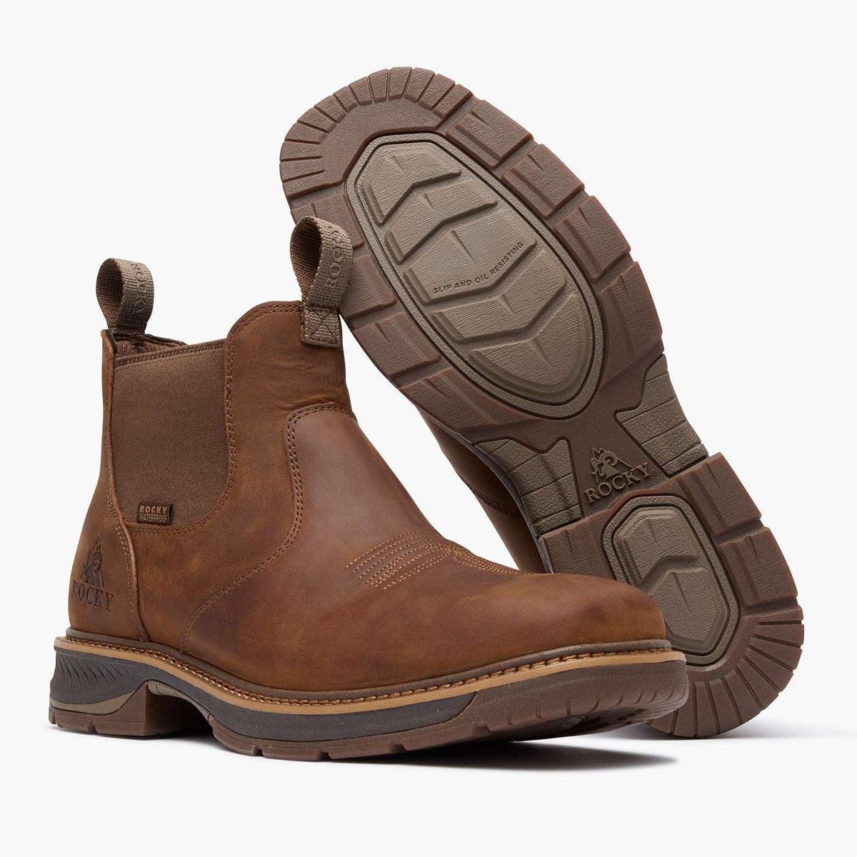Rocky Ride LTE Waterproof Chelsea Brown - Rocky Boots - Flyclothing LLC