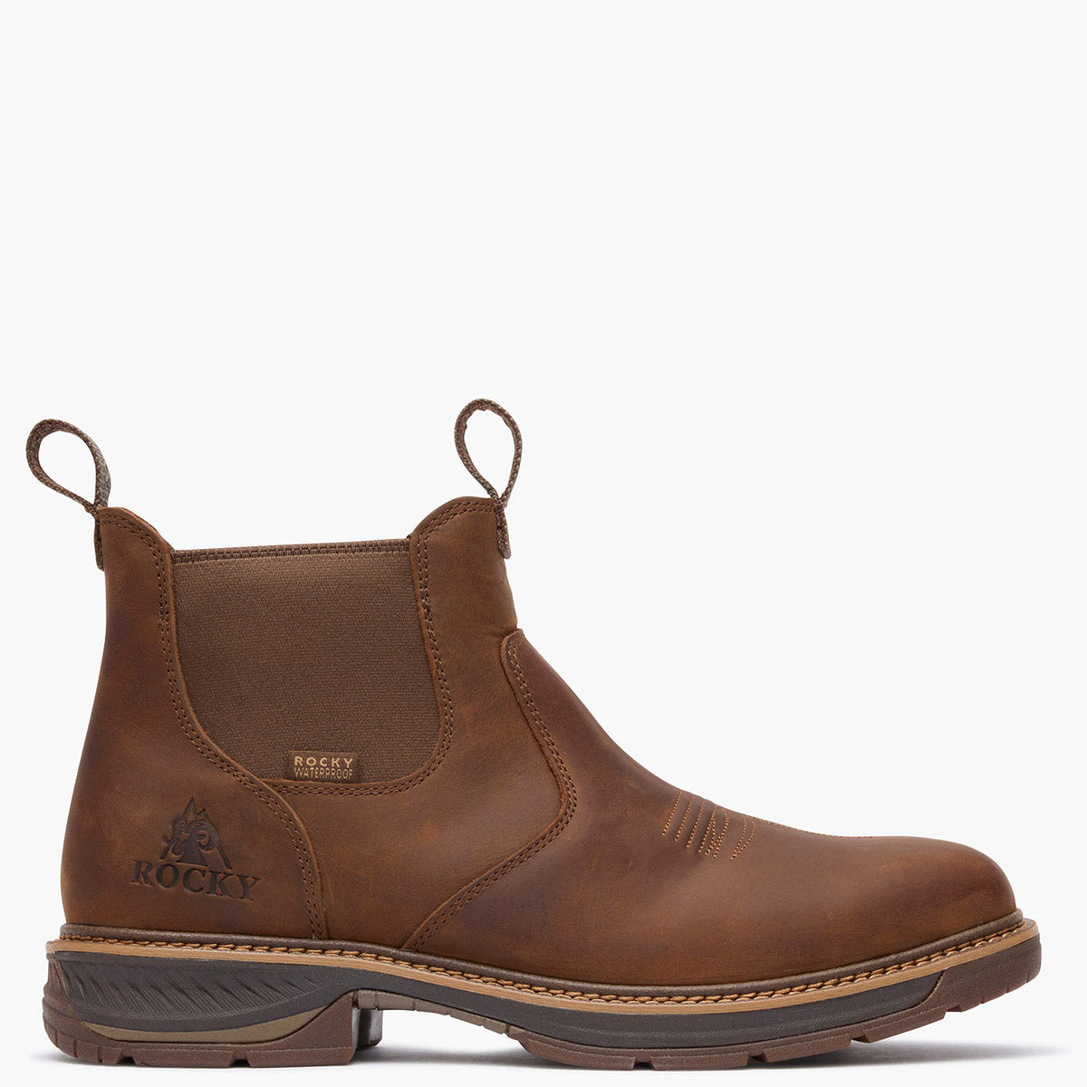 Rocky Ride LTE Waterproof Chelsea Brown - Rocky Boots - Flyclothing LLC