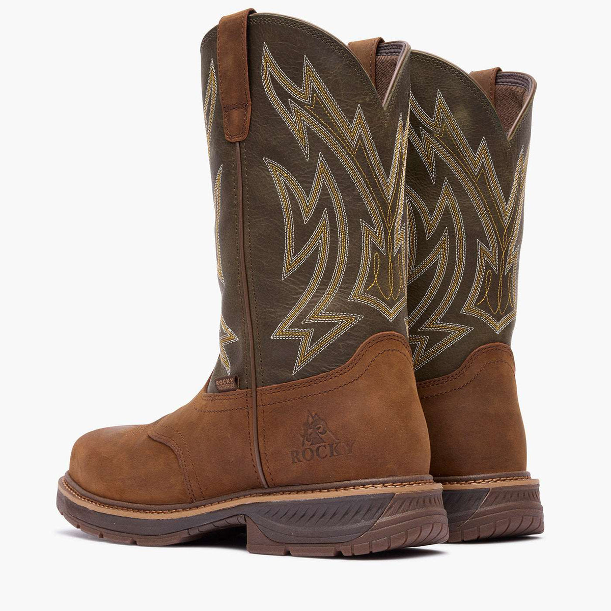 Rocky Ride LTE Carbon Toe Western Boot Brown - Rocky Boots - Flyclothing LLC