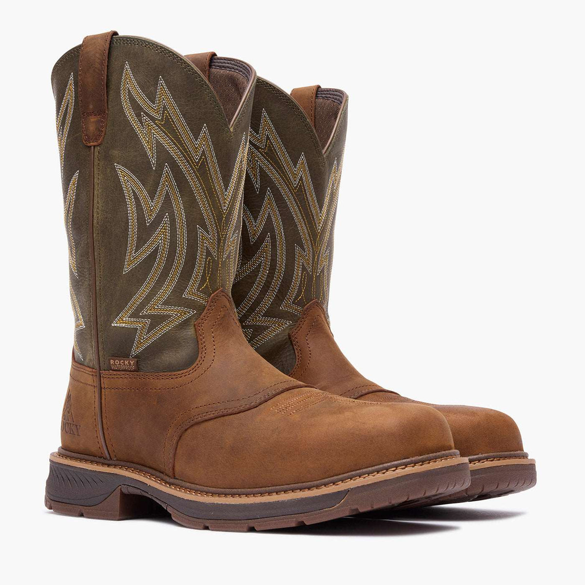 Rocky Ride LTE Carbon Toe Western Boot Brown - Rocky Boots - Flyclothing LLC