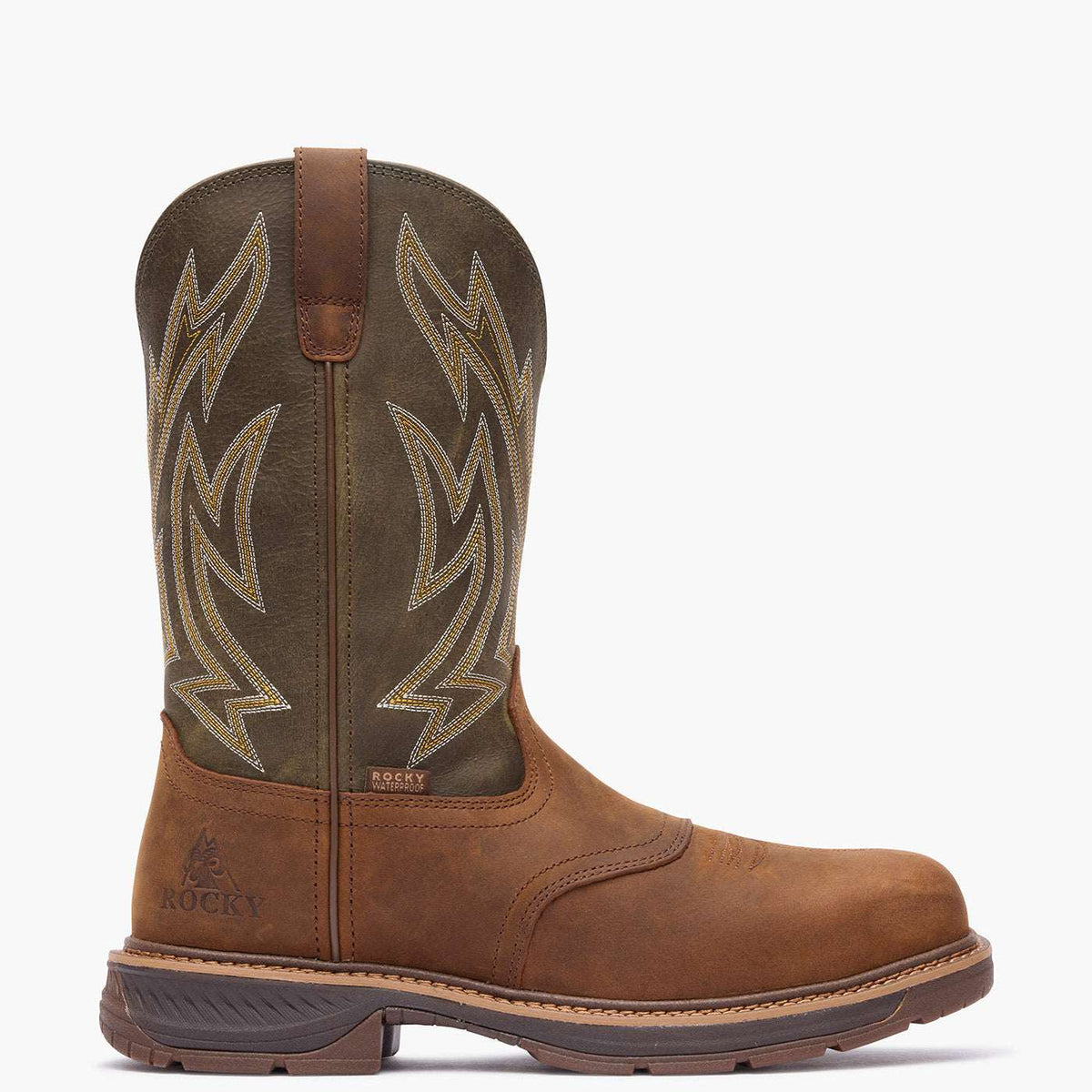 Rocky Ride LTE Carbon Toe Western Boot Brown - Rocky Boots - Flyclothing LLC