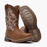 Rocky Ride LTE Waterproof Western Boot Dark Brown And Duck Camo - Rocky Boots - Flyclothing LLC