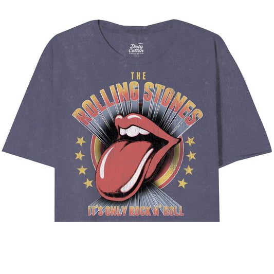 Rolling Stones-Vintage R&R Oversized Crop Tee - Rolling Stones