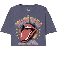 Rolling Stones-Vintage R&R Oversized Crop Tee - Rolling Stones