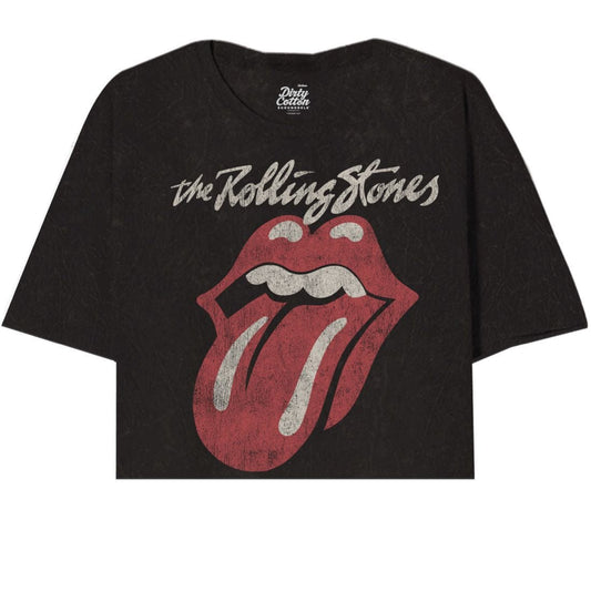 Rolling Stones Classic Lick Oversize Crop - Rolling Stones