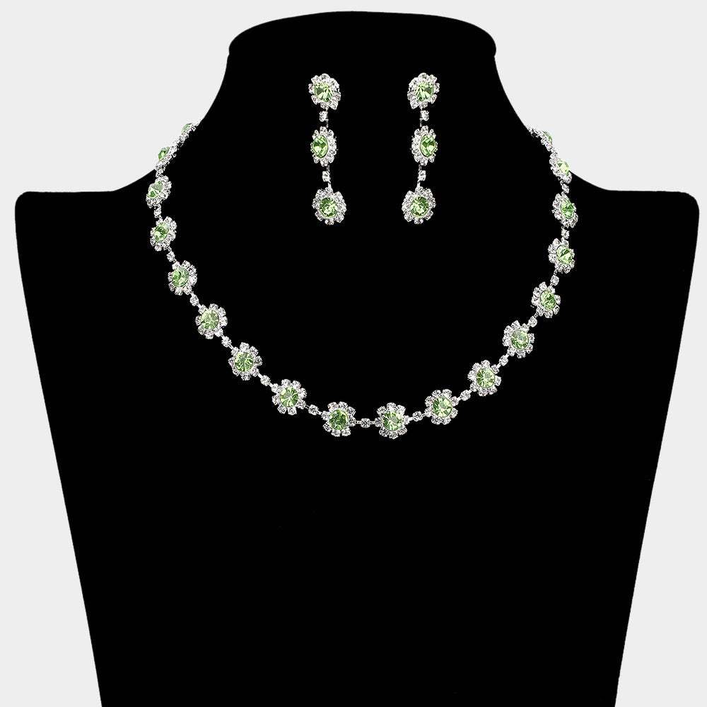 Floral Crystal Rhinestone Collar Necklace - Madeline Love - Flyclothing LLC