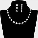 Floral Crystal Rhinestone Collar Necklace - Madeline Love - Flyclothing LLC