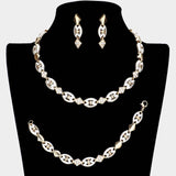 Rhinestone Necklace Jewelry Set - Madeline Love - Flyclothing LLC