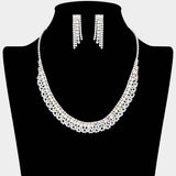 Crystal Rhinestone Pave Necklace - Madeline Love - Flyclothing LLC