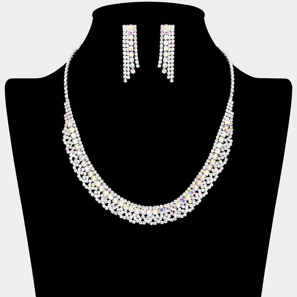 Crystal Rhinestone Pave Necklace - Madeline Love - Flyclothing LLC