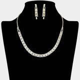 Rhinestone Paved U Shaped Necklace - Madeline Love - Flyclothing LLC