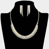 Bubble Stone Detailed Rhinestone Necklace - Madeline Love - Flyclothing LLC