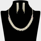 Rhinestone Paved U Shaped Necklace - Madeline Love - Flyclothing LLC
