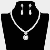 Round Pearl Pointed Pendant Necklace - Madeline Love - Flyclothing LLC