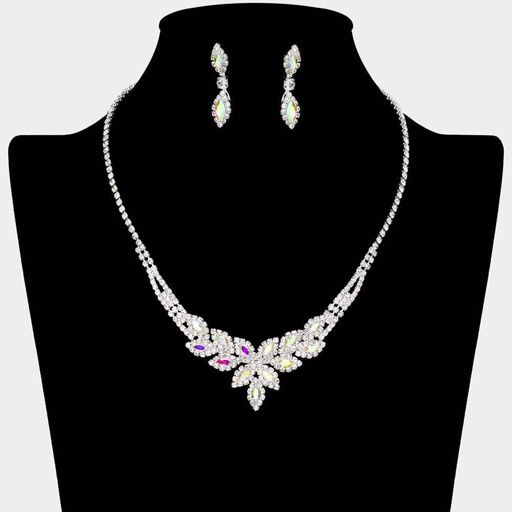 Rhinestone Paved Marquise Necklace - Madeline Love - Flyclothing LLC