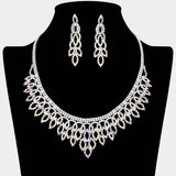 Rhinestone Paved Marquise Shaped Necklace - Madeline Love - Flyclothing LLC