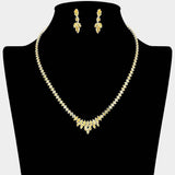 Marquise CZ Stone Cluster Necklace - Madeline Love - Flyclothing LLC
