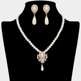Pearl Teardrop Dangle Pendant Necklace - Madeline Love - Flyclothing LLC