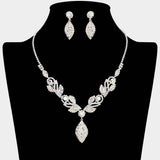 Rhinestone Paved Marquise Drop Necklace - Madeline Love - Flyclothing LLC