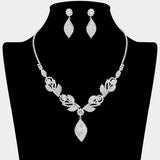 Rhinestone Paved Marquise Drop Necklace - Madeline Love - Flyclothing LLC