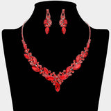 Marquise Stone Cluster Embellished Necklace - Madeline Love - Flyclothing LLC