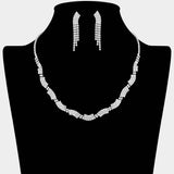 Rhinestone Paved Wave Link Necklace - Madeline Love - Flyclothing LLC