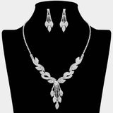 Rhinestone Paved Ornate Drop Necklace - Madeline Love - Flyclothing LLC