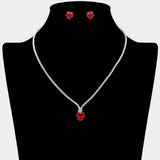 CZ Heart Stone Cluster Pendant Accent RHinestone Pave Necklace - Madeline Love - Flyclothing LLC