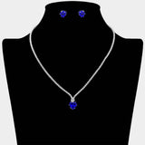 CZ Heart Stone Cluster Pendant Accent RHinestone Pave Necklace - Madeline Love - Flyclothing LLC