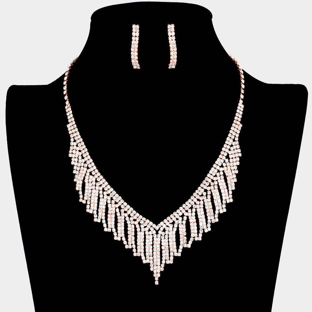 Rhinestone Pave Collar Necklace - Madeline Love - Flyclothing LLC