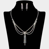 Layered Draped Rhinestone Tassel Necklace - Madeline Love - Flyclothing LLC