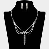 Layered Draped Rhinestone Tassel Necklace - Madeline Love - Flyclothing LLC