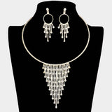 Bubble Stone Fringe Rhinestone Necklace - Madeline Love - Flyclothing LLC