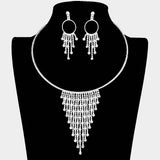 Bubble Stone Fringe Rhinestone Necklace - Madeline Love - Flyclothing LLC