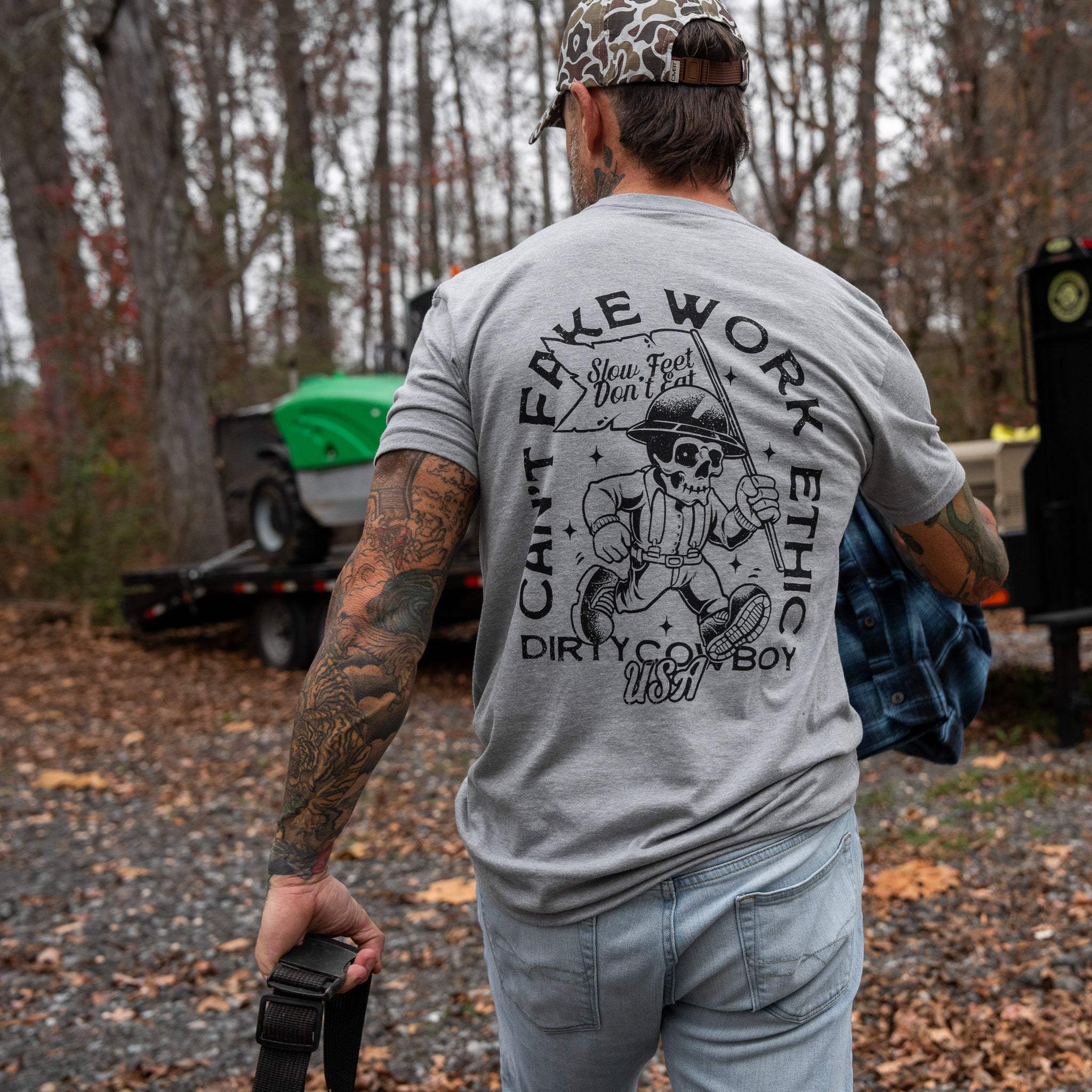 Can't Fake Work Ethic Men's T-Shirt - DIRTY COWBOY USA - Flyclothing LLC