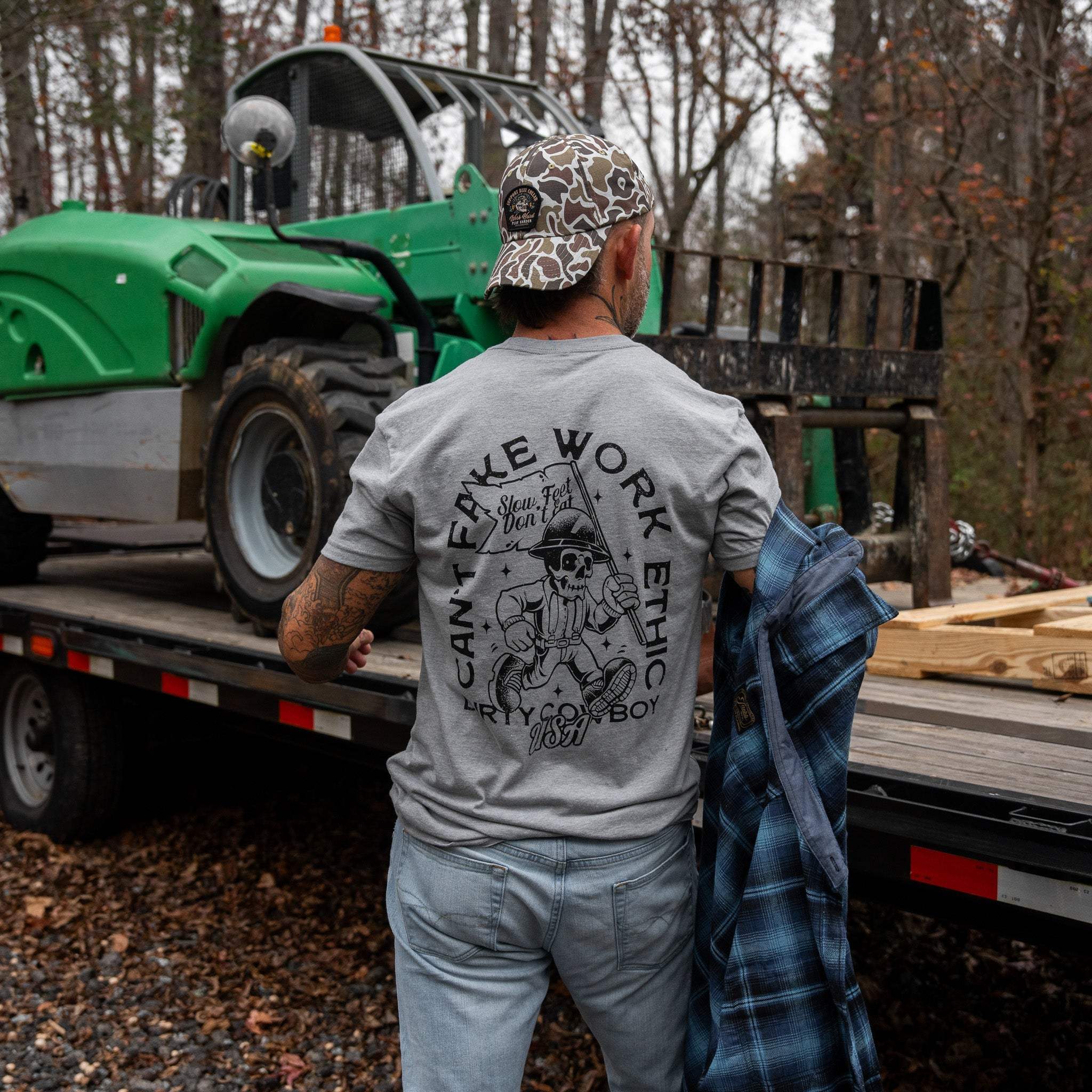 Can't Fake Work Ethic Men's T-Shirt - DIRTY COWBOY USA - Flyclothing LLC