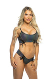J Valentine Reflective Lace-Up Top - J. Valentine - Flyclothing LLC