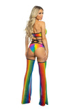 J Valentine Rainbow Mesh Wrap Halter - J. Valentine - Flyclothing LLC